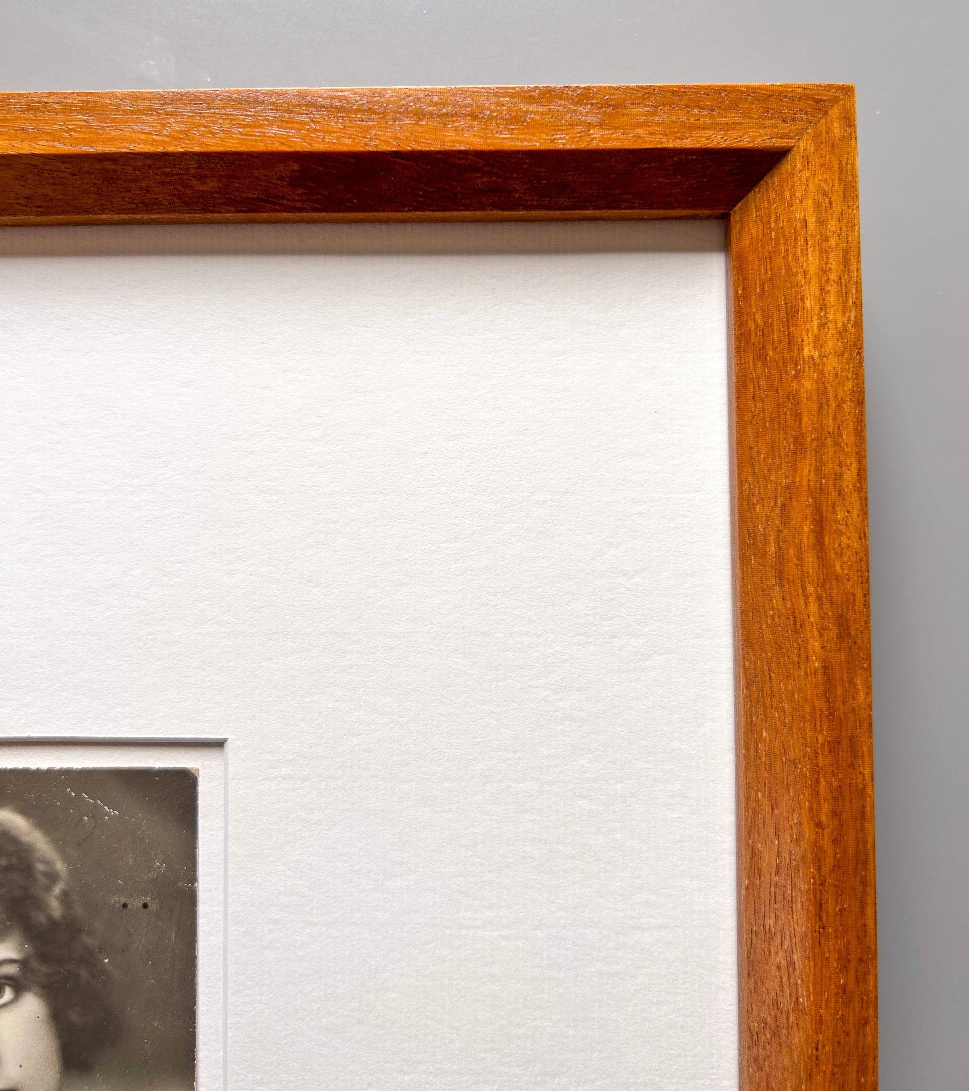 Adrienne - Framed Vintage Parisian Postcard – Curated Wall Art in handcrafted Merbau hardwood frame