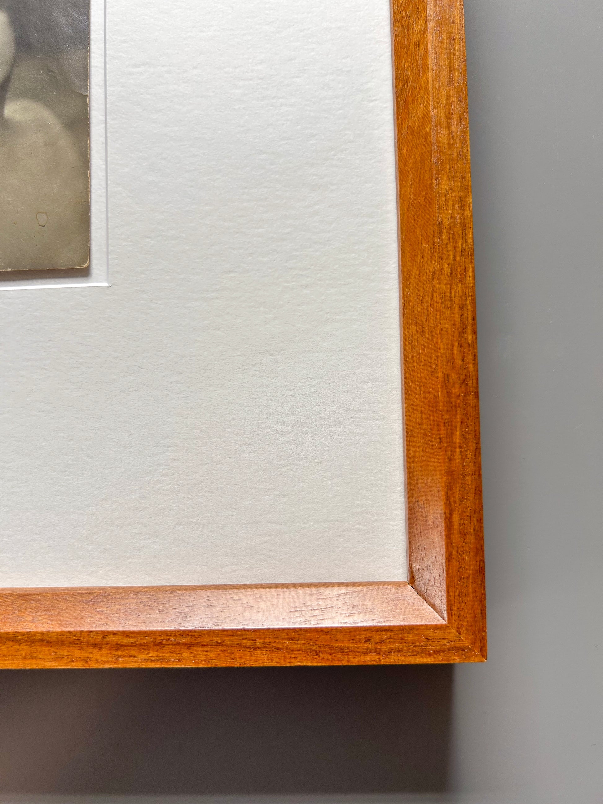 Adrienne - Framed Vintage Parisian Postcard – Curated Wall Art in handcrafted Merbau hardwood frame