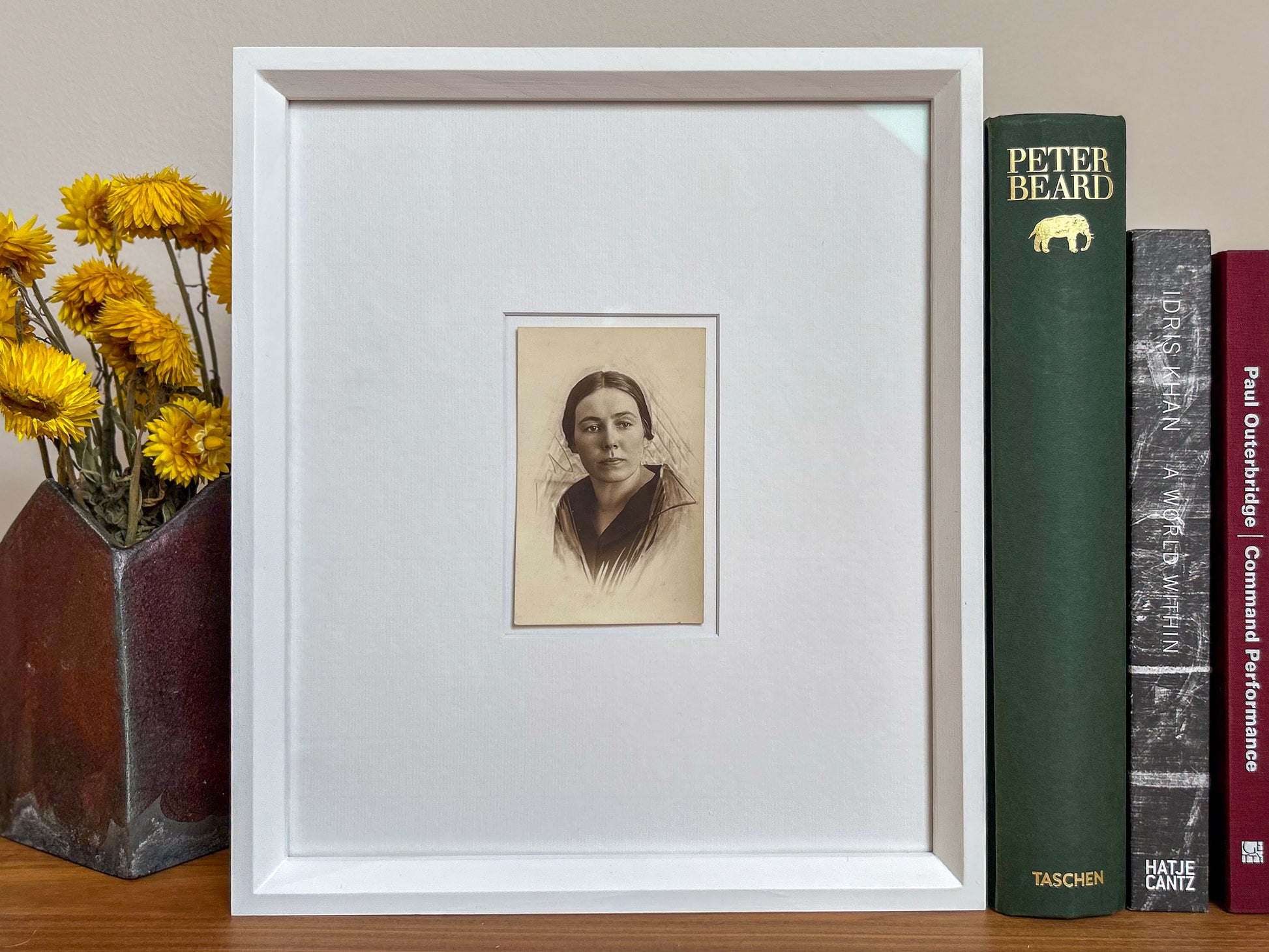 Antonina - Vintage 1930s Original Black & White Photograph — Handcrafted Frame + Custom Matte — Antonina Pirozhkova