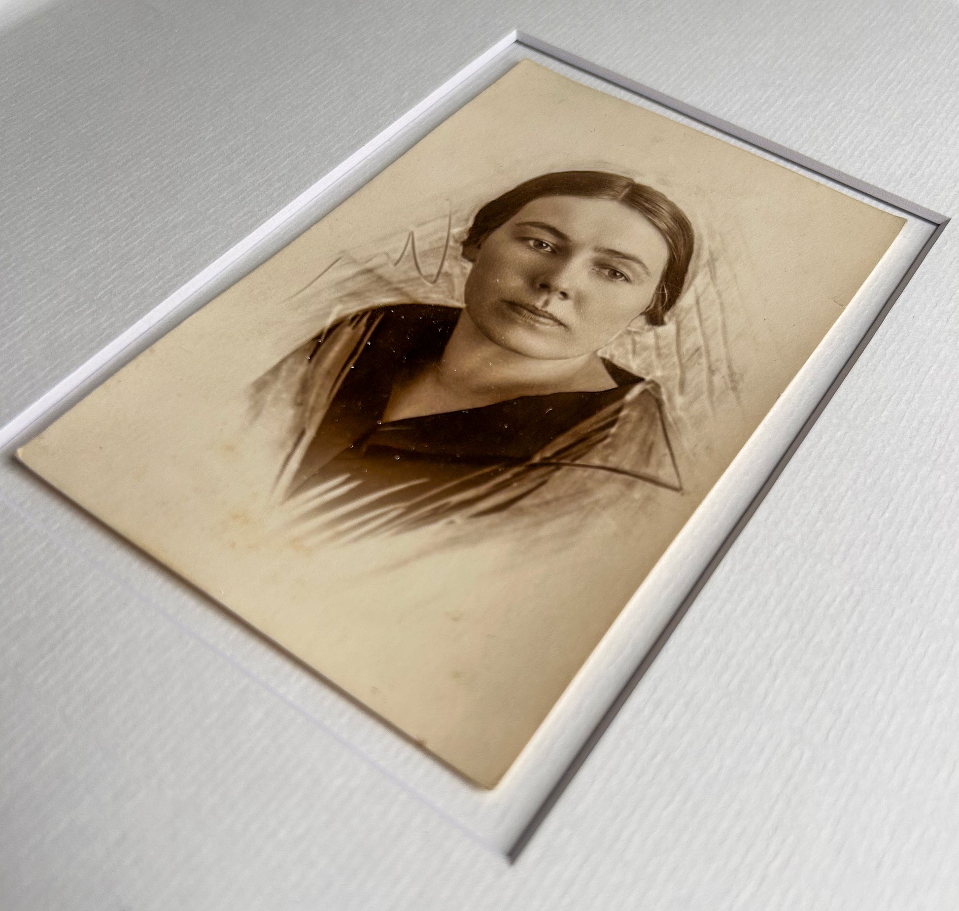Antonina - Vintage 1930s Original Black & White Photograph — Handcrafted Frame + Custom Matte — Antonina Pirozhkova