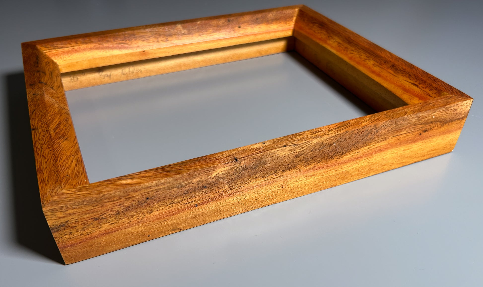 Artist made exotic Box Elder wood frame handcrafted in Europe 8x10 inches