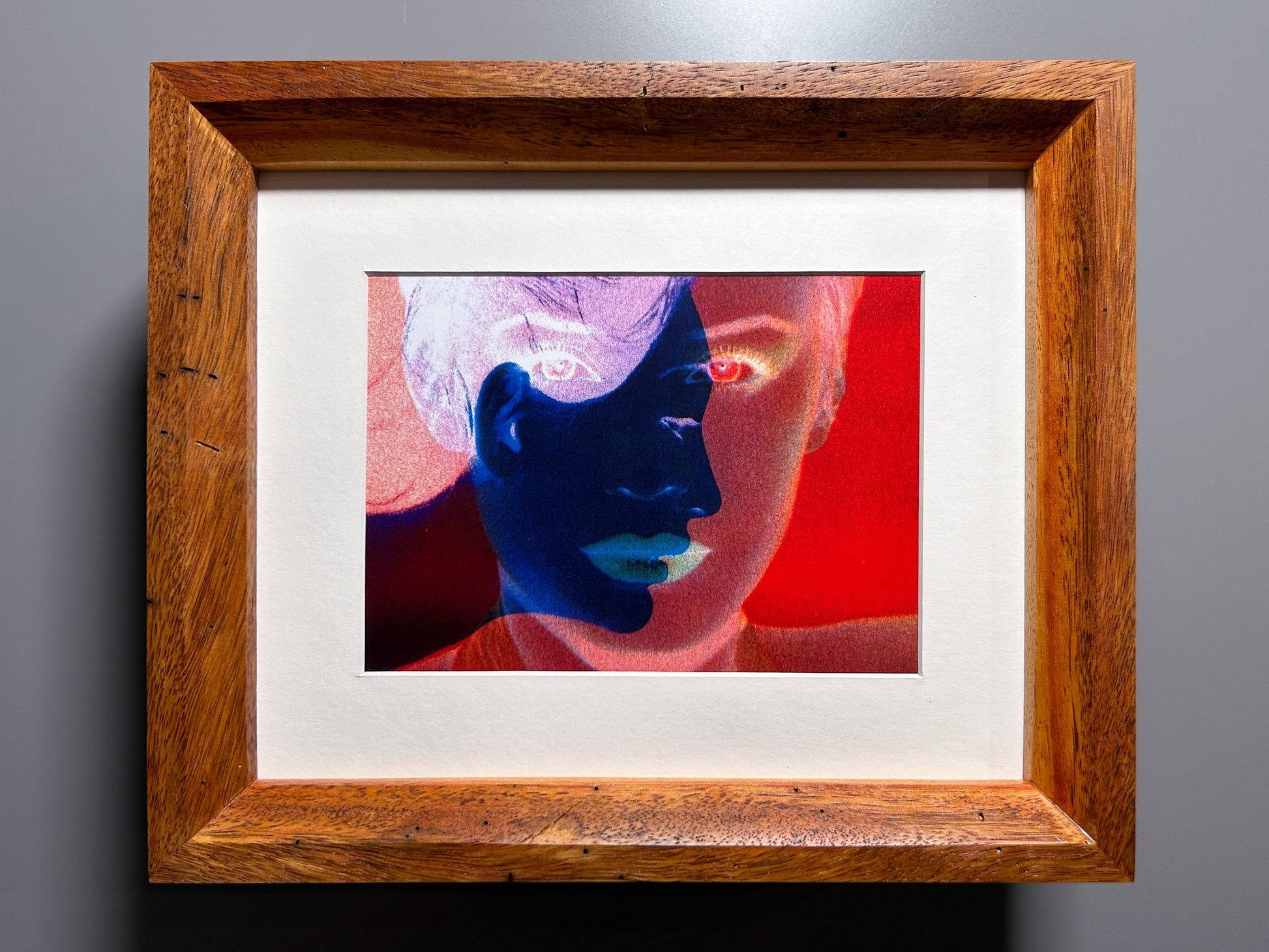 Artist made exotic Box Elder wood frame handcrafted in Europe 8x10 inches