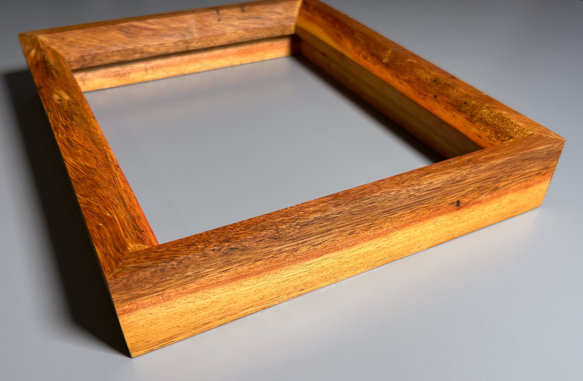 Artist made exotic Box Elder wood frame handcrafted in Europe 8x10 inches