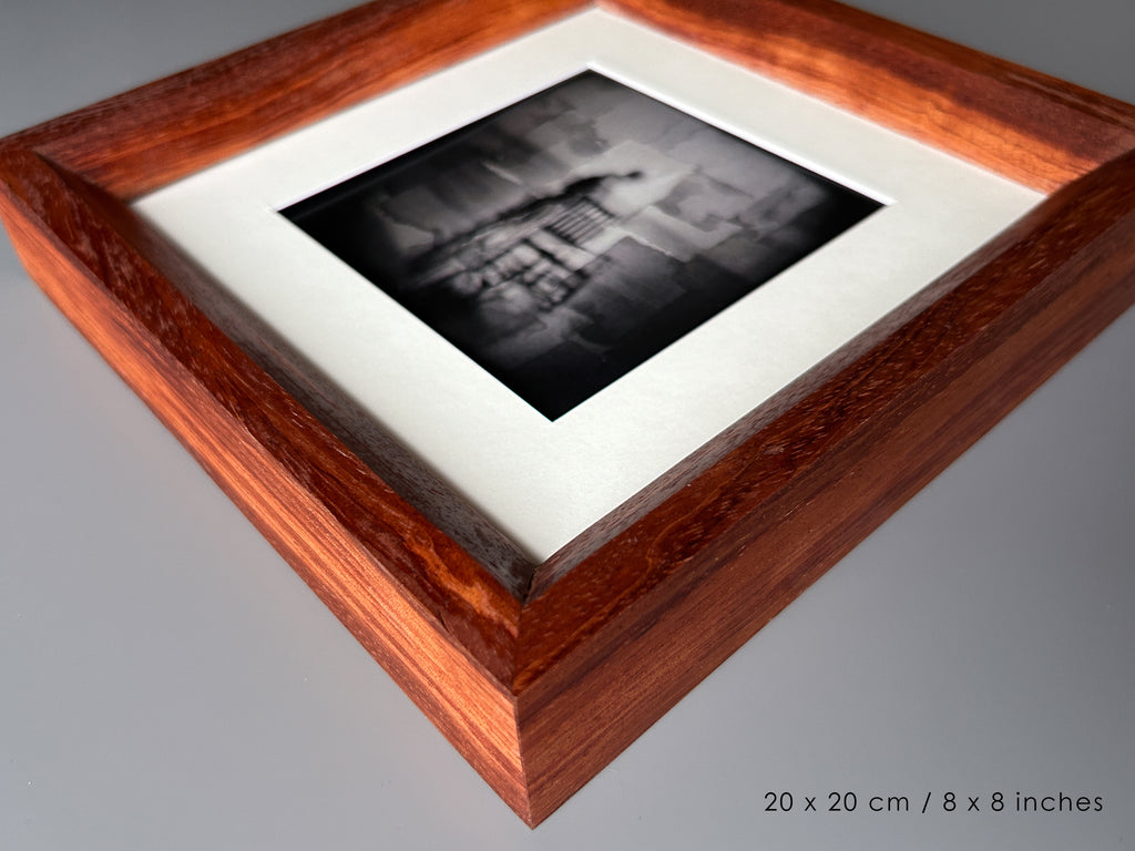 Handmade Bubinga Wood Picture Frame - Solid Exotic Hardwood - 20×20 cm (8x8 inches)