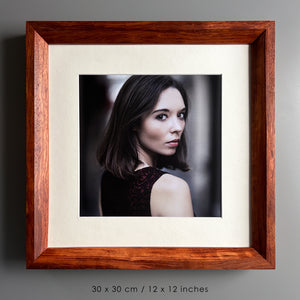 Handmade Bubinga Wood Picture Frame - Solid Exotic Hardwood - 30×30 cm (12x12 inches)