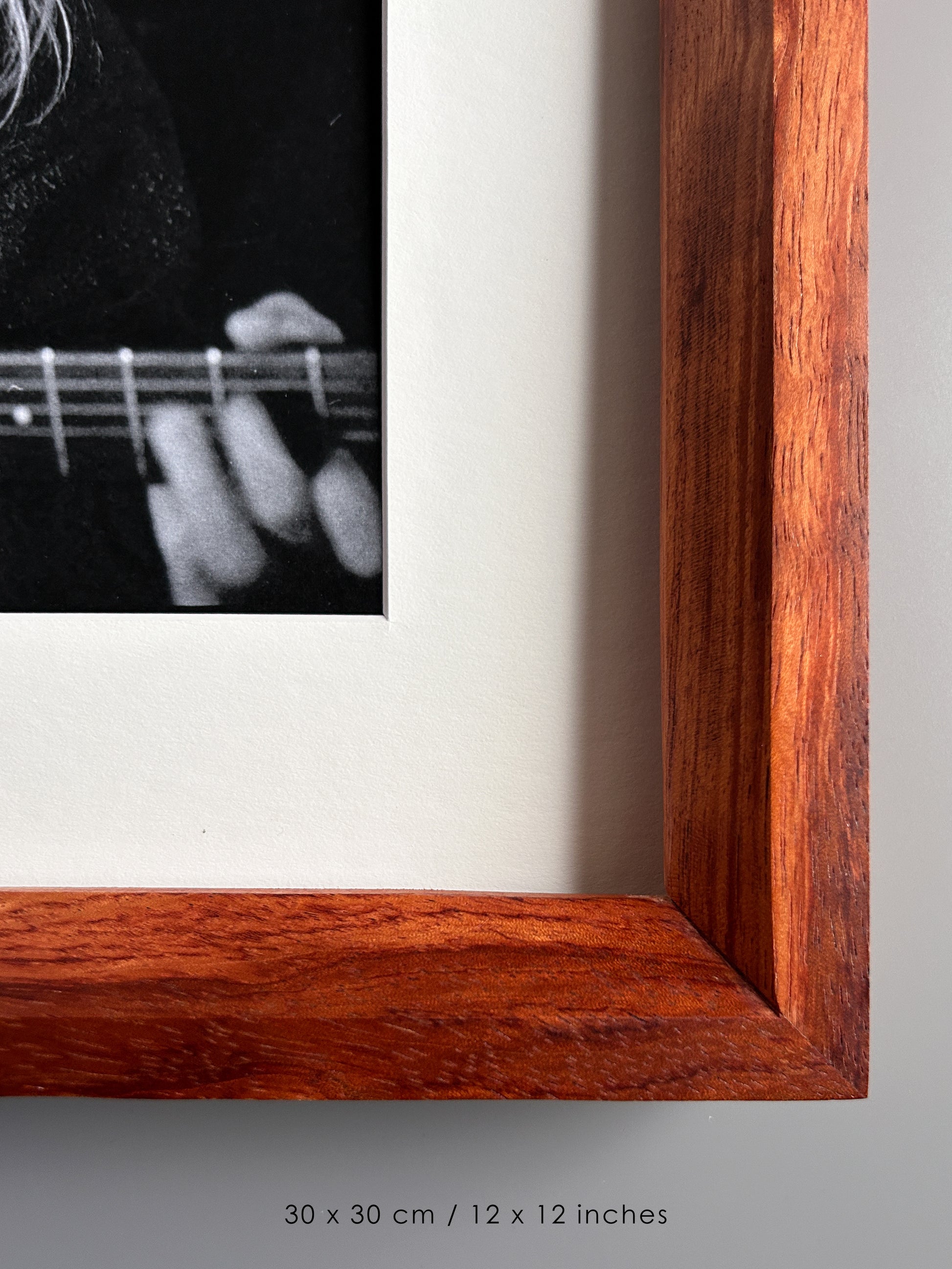 Handmade Bubinga Wood Picture Frame - Solid Exotic Hardwood - 30×30 cm (12x12 inches)