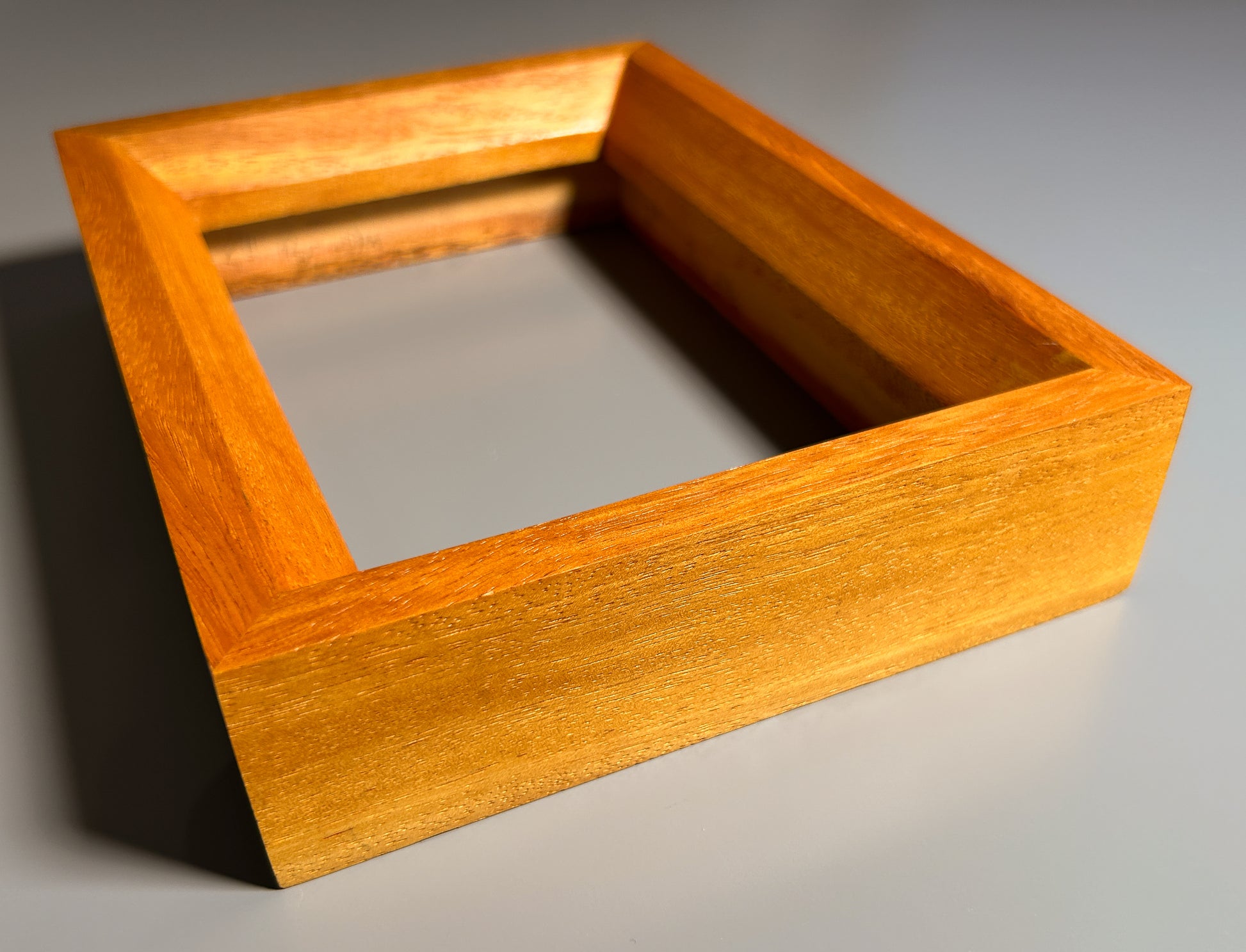Custom European picture frame handcrafted from exotic Box Elder hardwood 5x7 inches
