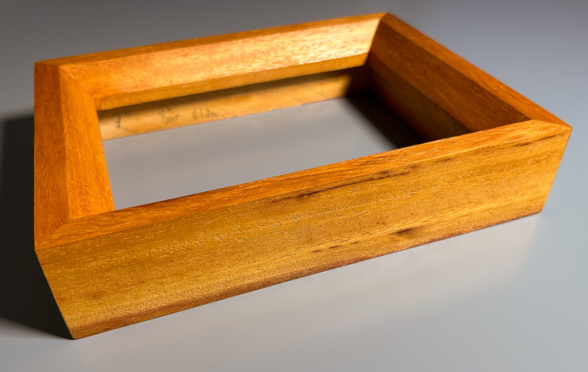 Custom European picture frame handcrafted from exotic Box Elder hardwood 5x7 inches