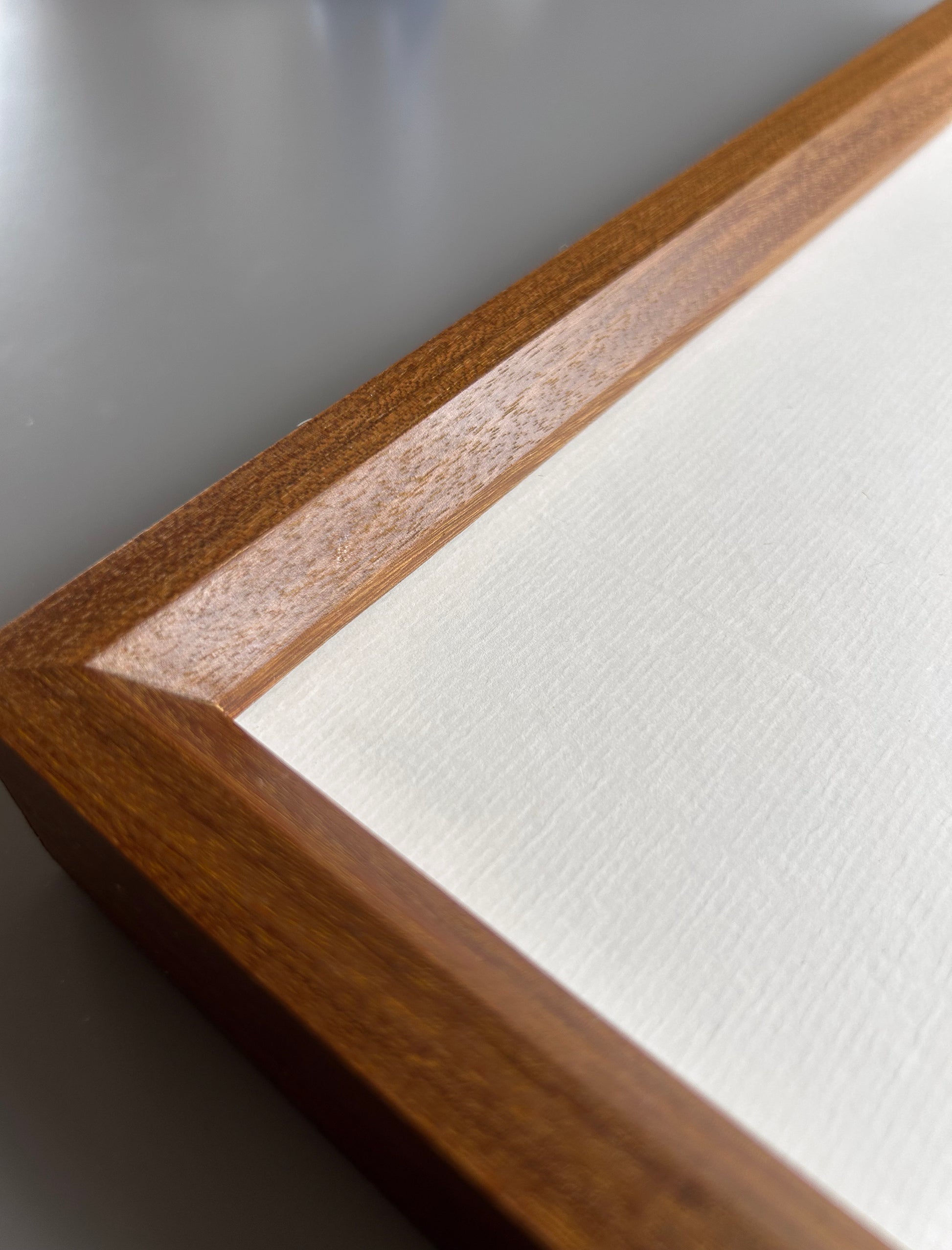 D'Alencan - original black and white photograph is mounted on board as a carte-de-visite or cabinet card in a handmade frame Merbau wood