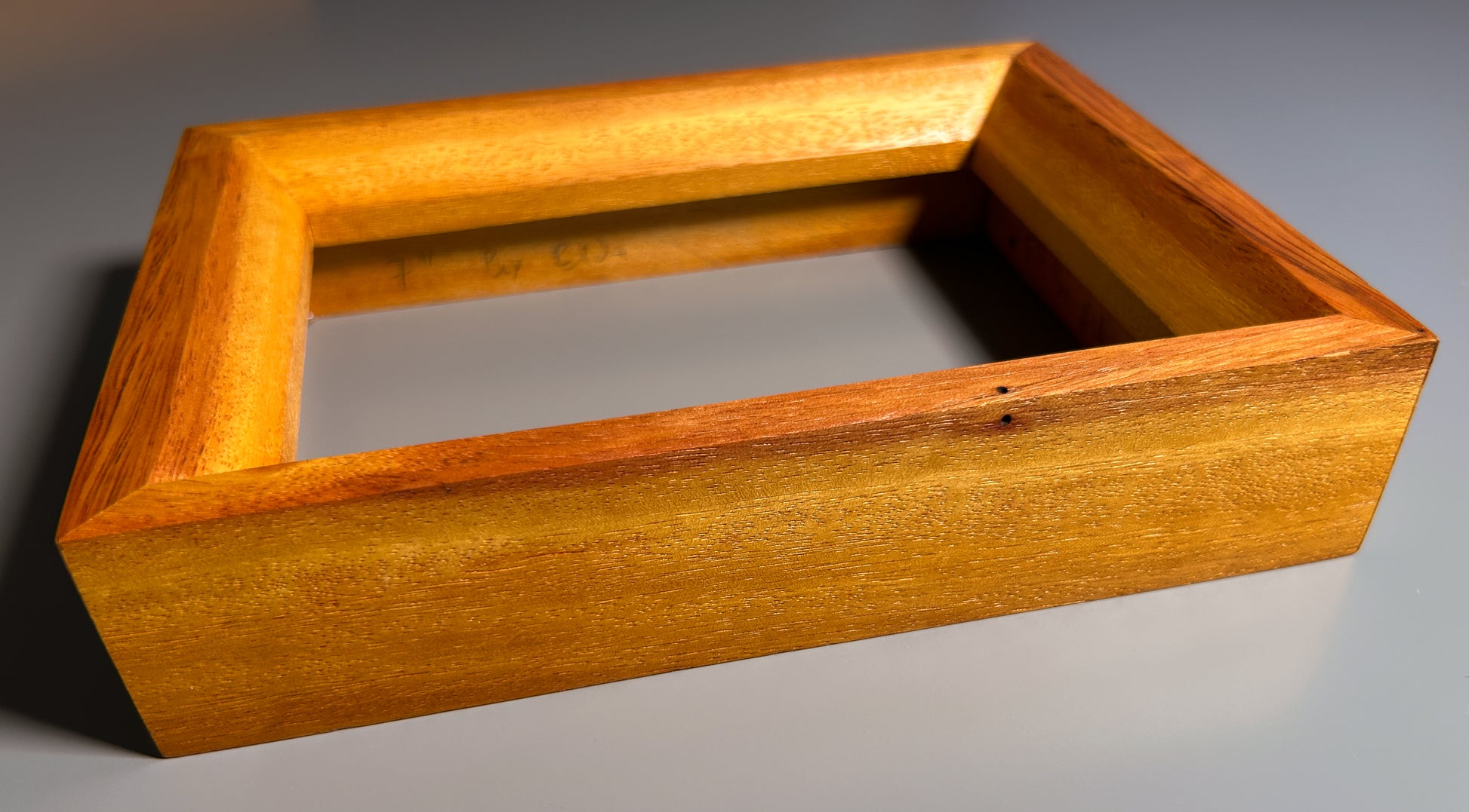 European artisan handmade frame featuring rare box elder wood species 5x7 inches