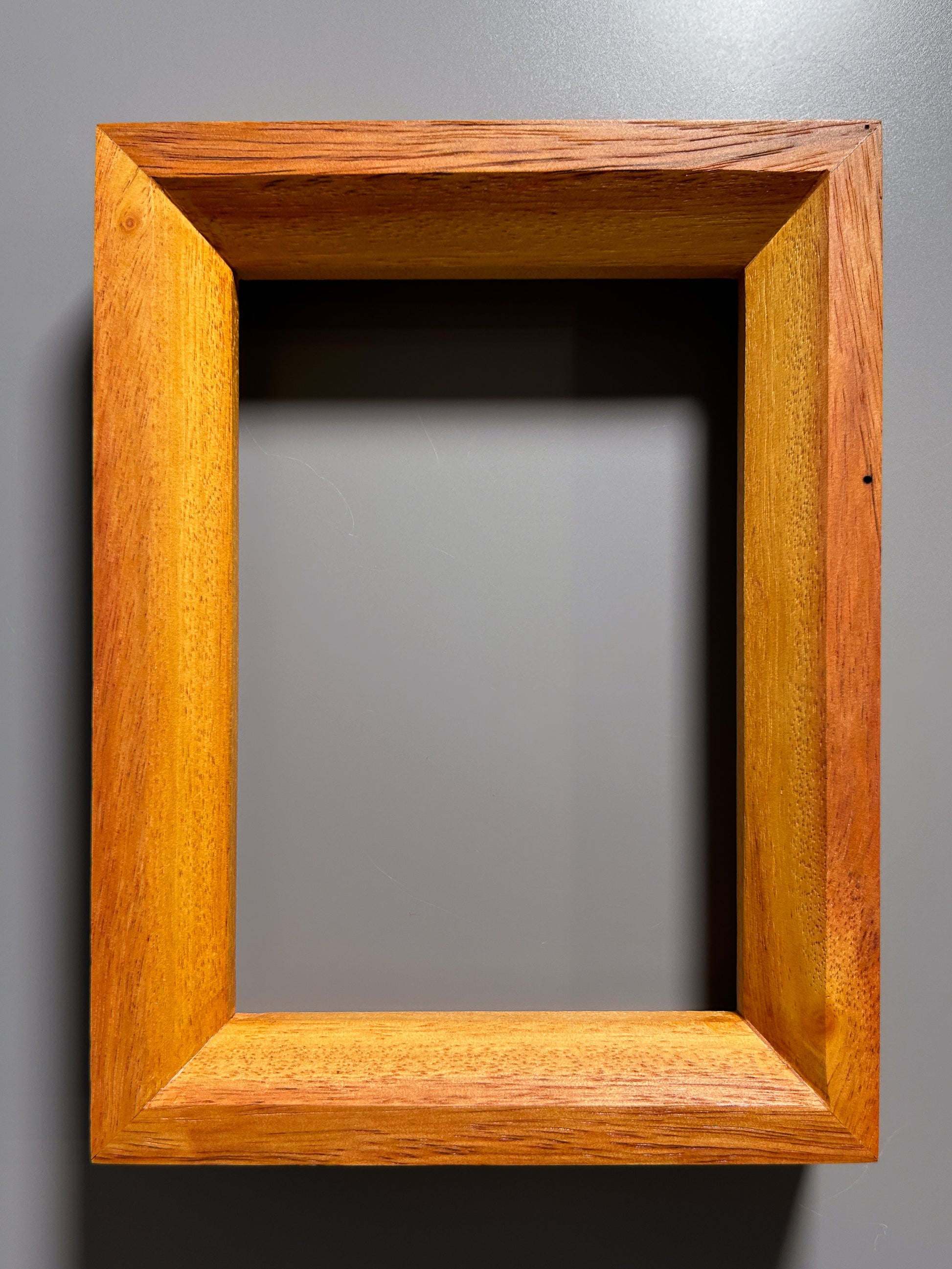 European artisan handmade frame featuring rare box elder wood species 5x7 inches