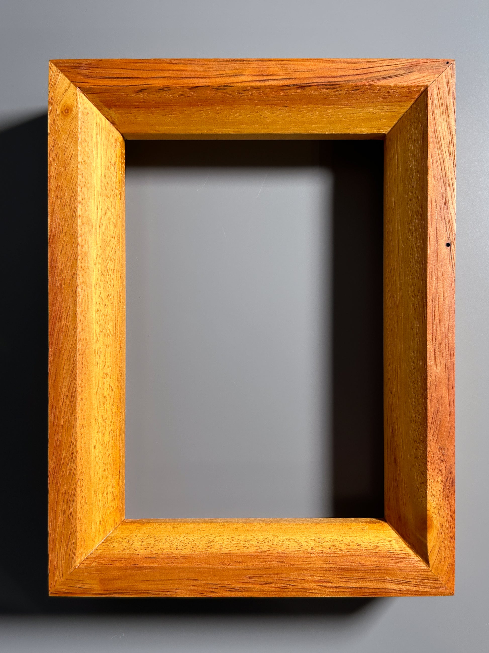 European artisan handmade frame featuring rare box elder wood species 5x7 inches