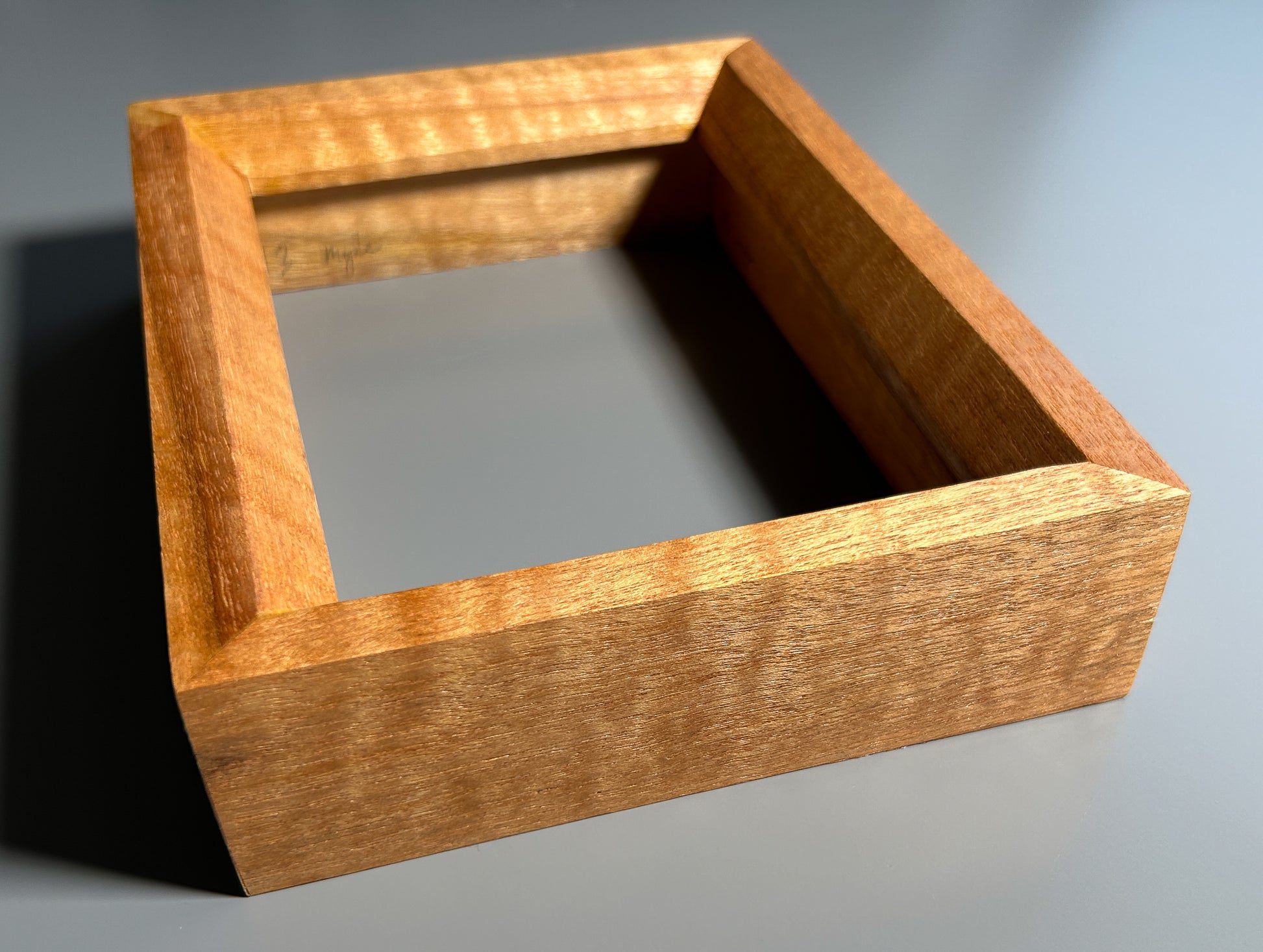 European crafted picture frame with distinctive exotic birdseye maple hardwood grain 4x6 inches