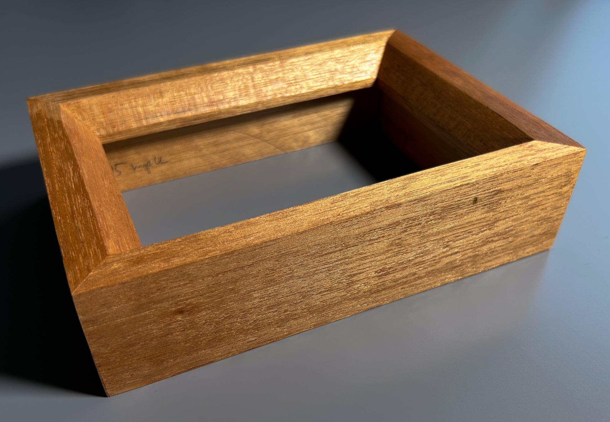 European made artisan photo frame with rich exotic birdseye maple wood tones 4x6 inches