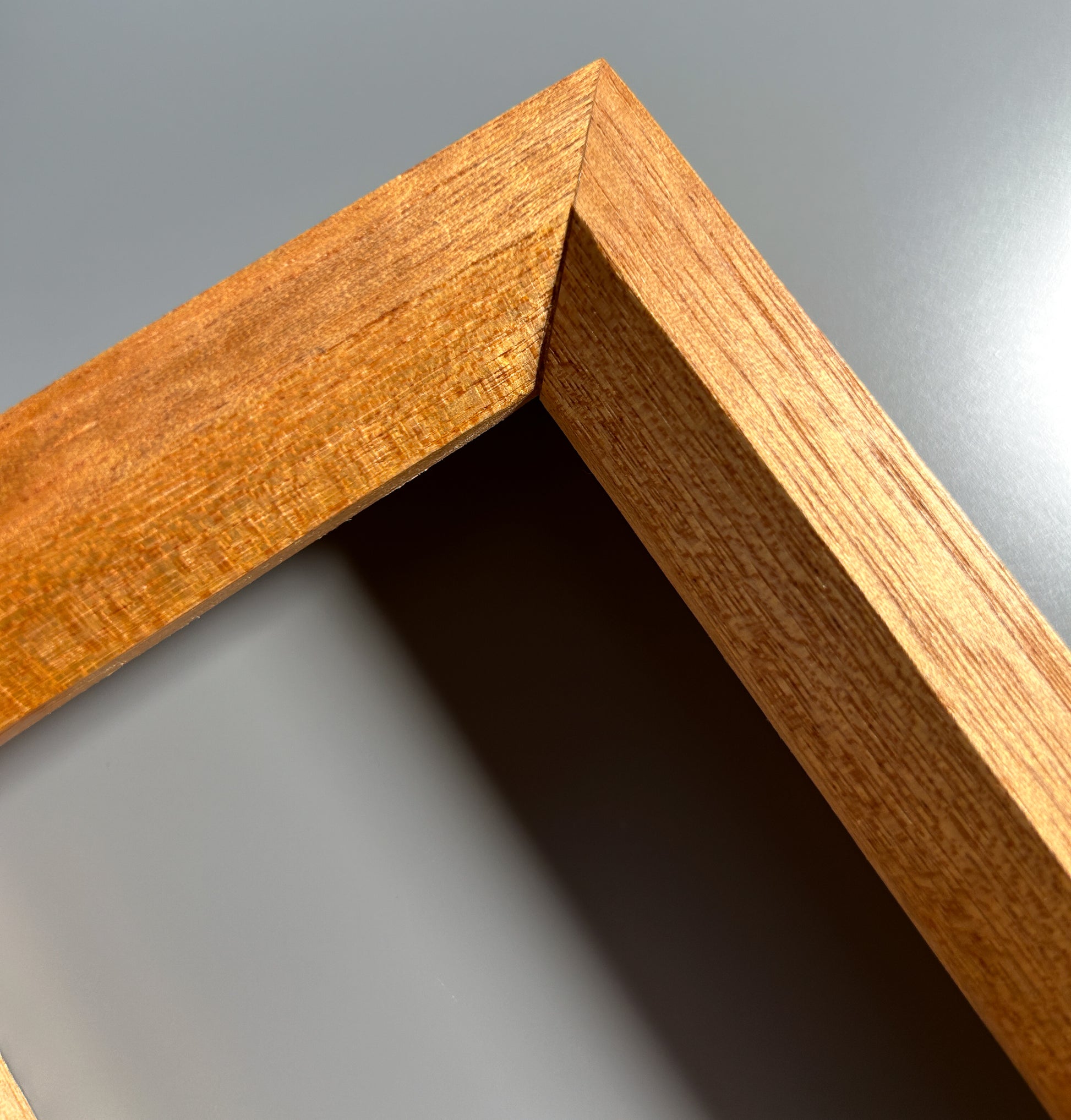 European made artisan photo frame with rich exotic birdseye maple wood tones 4x6 inches