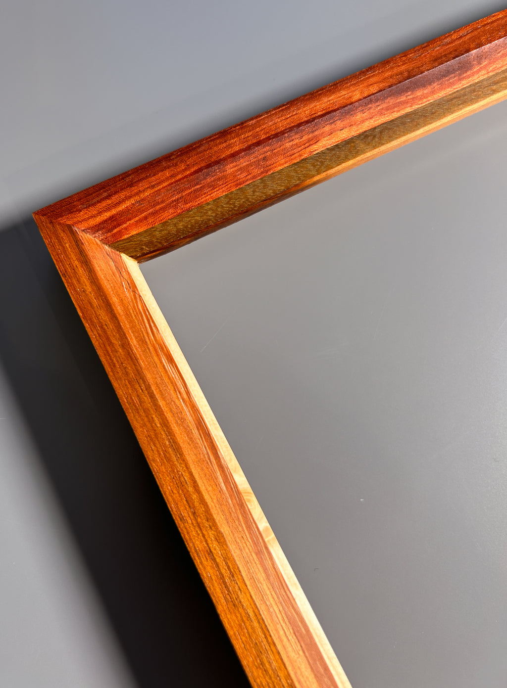 European made artisan picture frame featuring exotic hardwood 12x12 inches