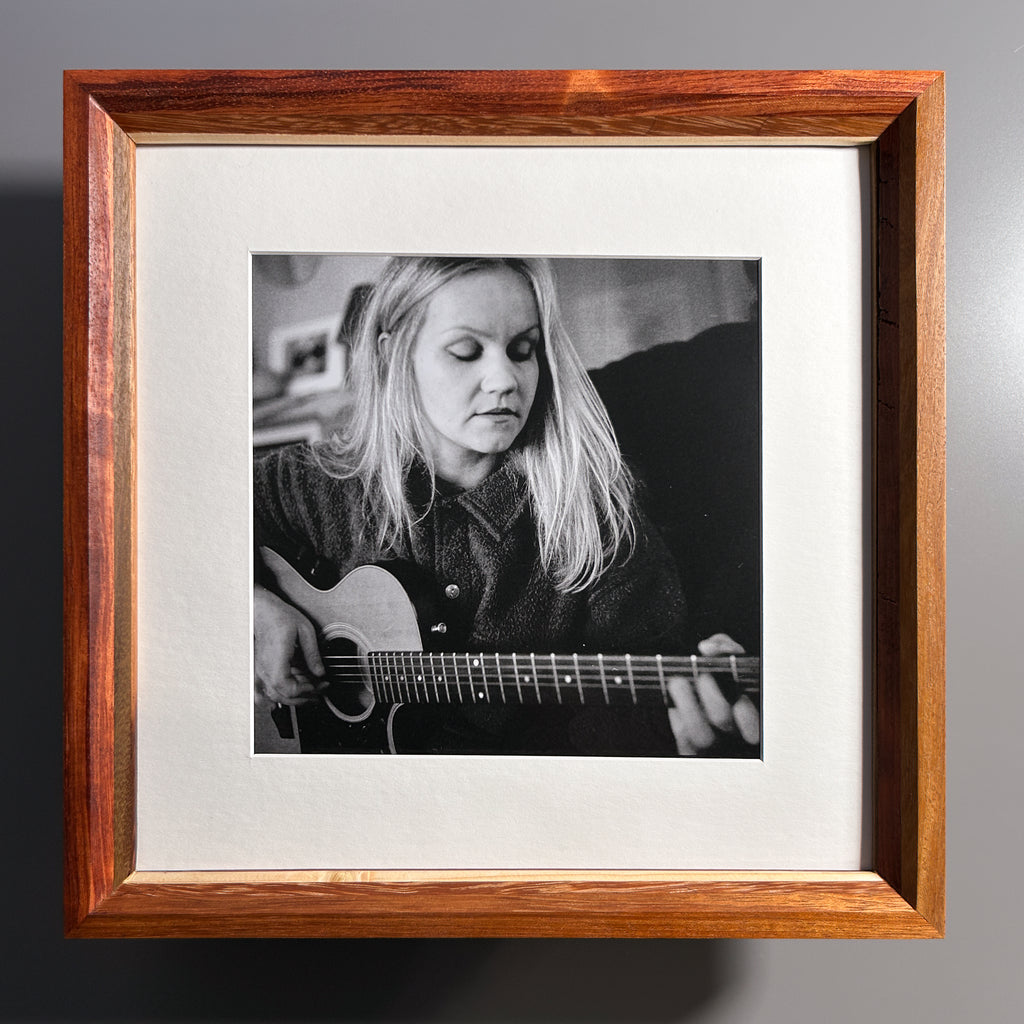 European made artisan picture frame featuring exotic hardwood 12x12 inches