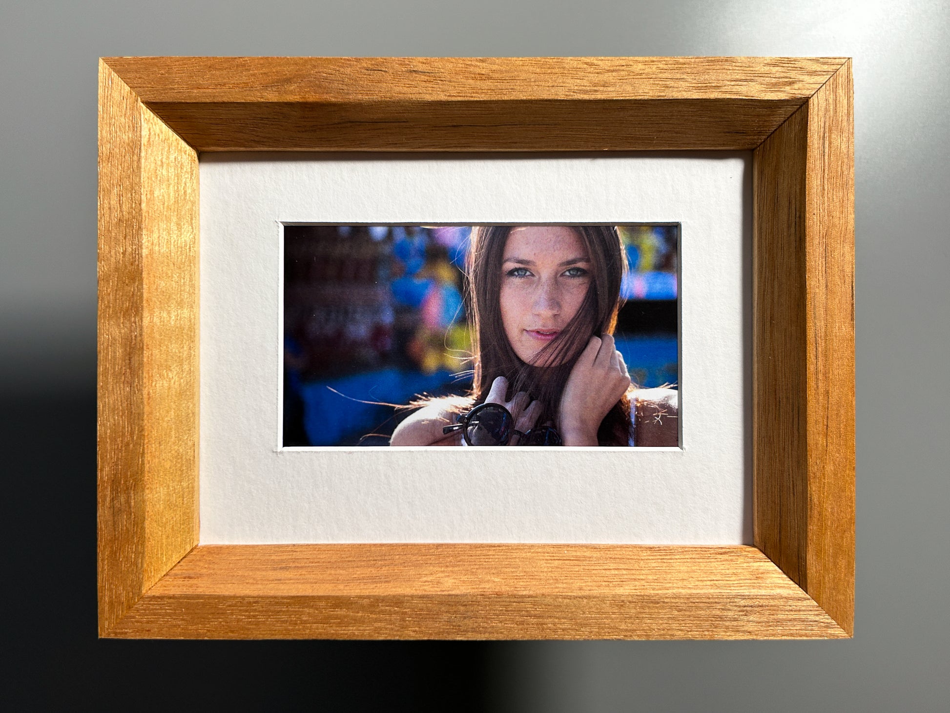 Fine art handmade frame created from exotic birdseye maple wood in Europe 5x7 inches
