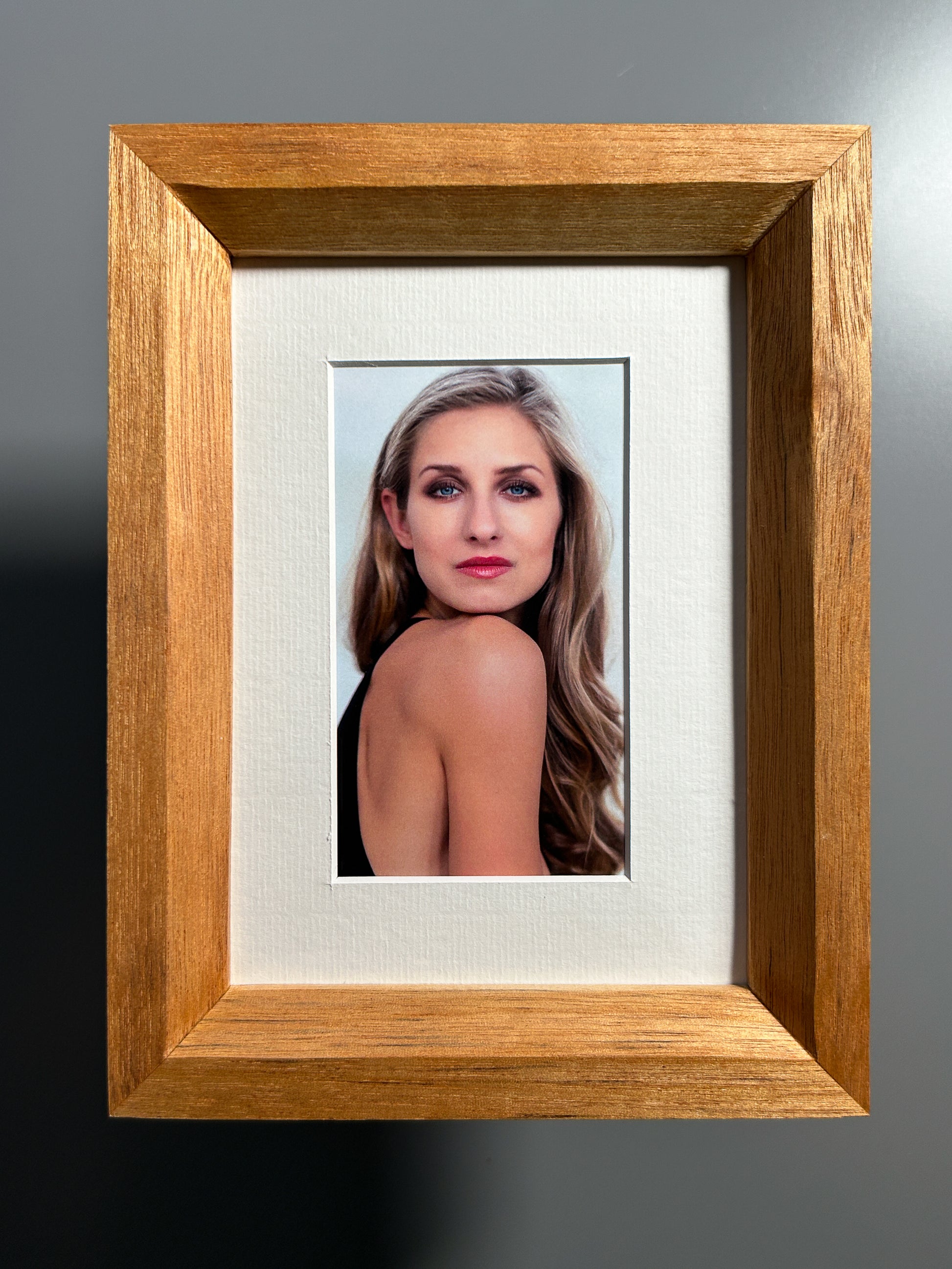 Fine art handmade frame created from exotic birdseye maple wood in Europe 5x7 inches