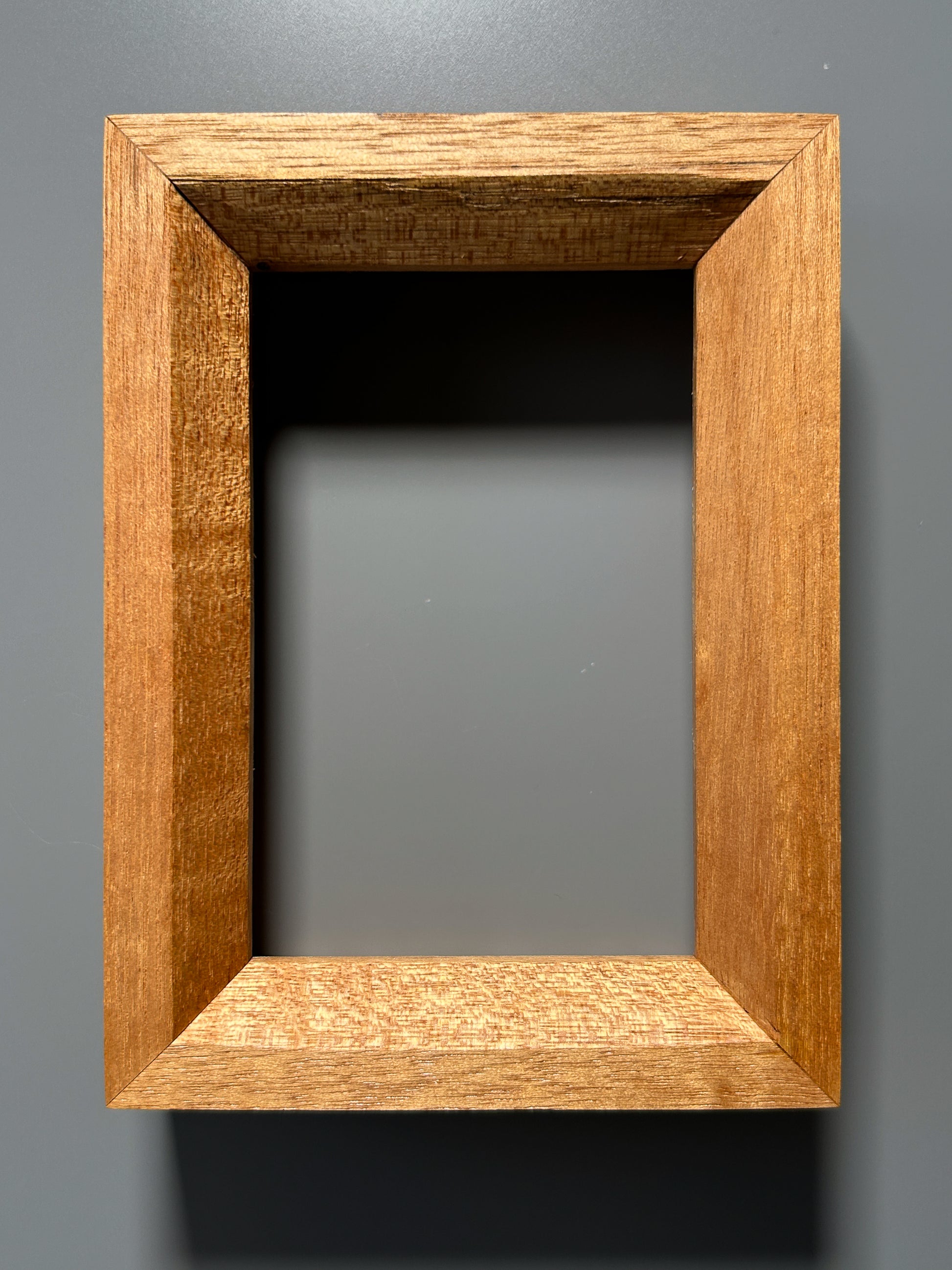 Hand finished exotic birdseye maple wood picture frame crafted by European artisan 4x6 inches