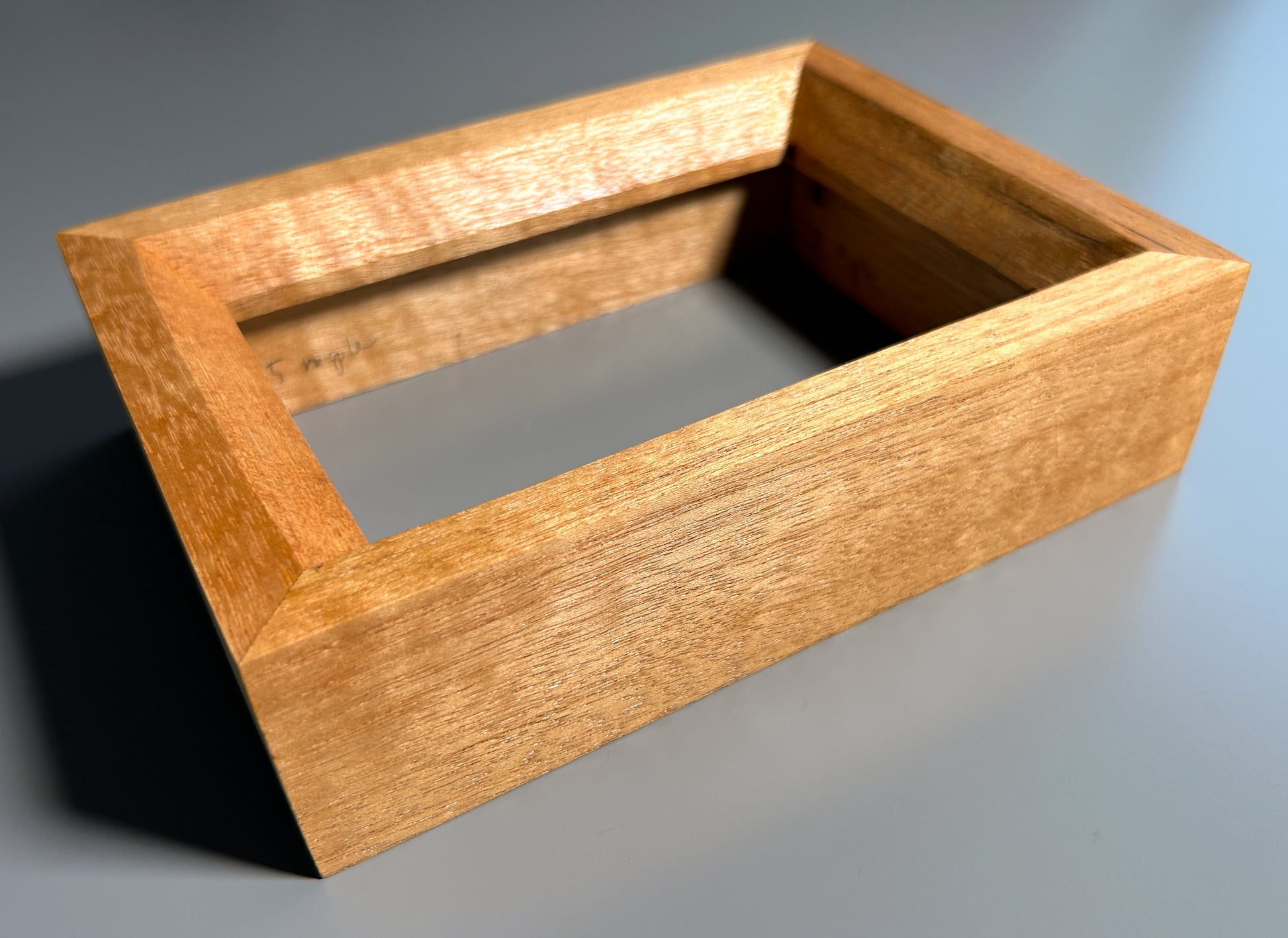 Hand finished exotic birdseye maple wood picture frame crafted by European artisan 4x6 inches