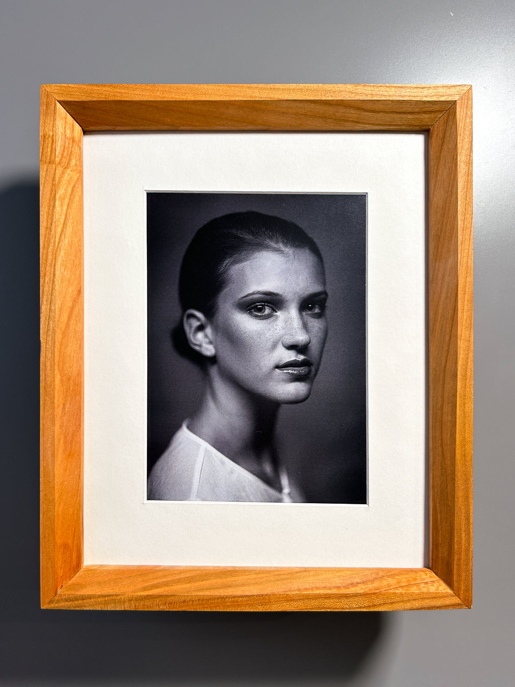 Handcrafted European picture frame with natural exotic maple wood grain 8x10 inches