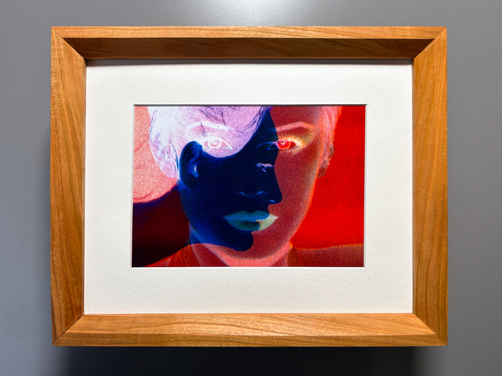 Handcrafted European picture frame with natural exotic maple wood grain 8x10 inches