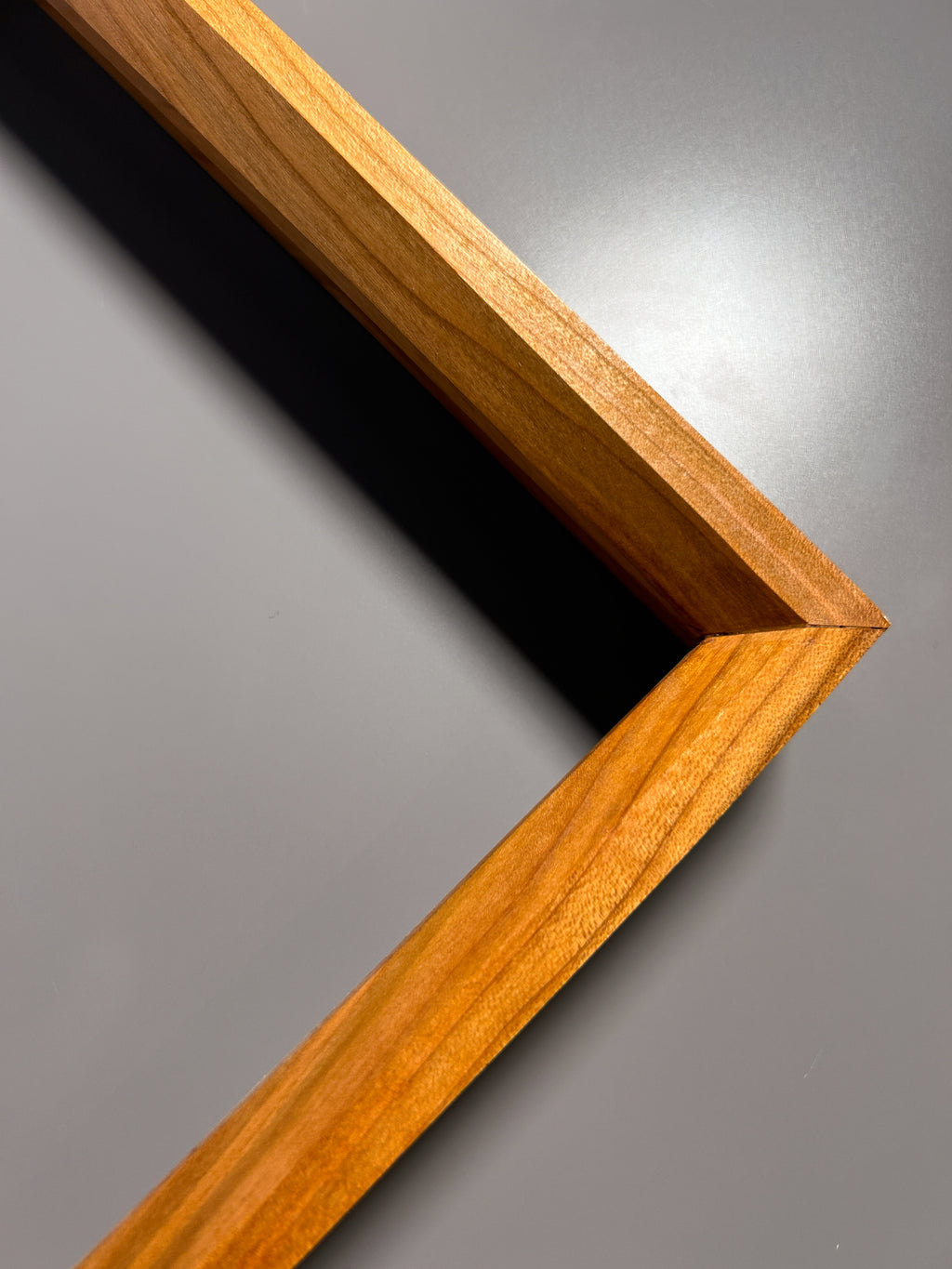 Handcrafted European picture frame with natural exotic maple wood grain 8x10 inches