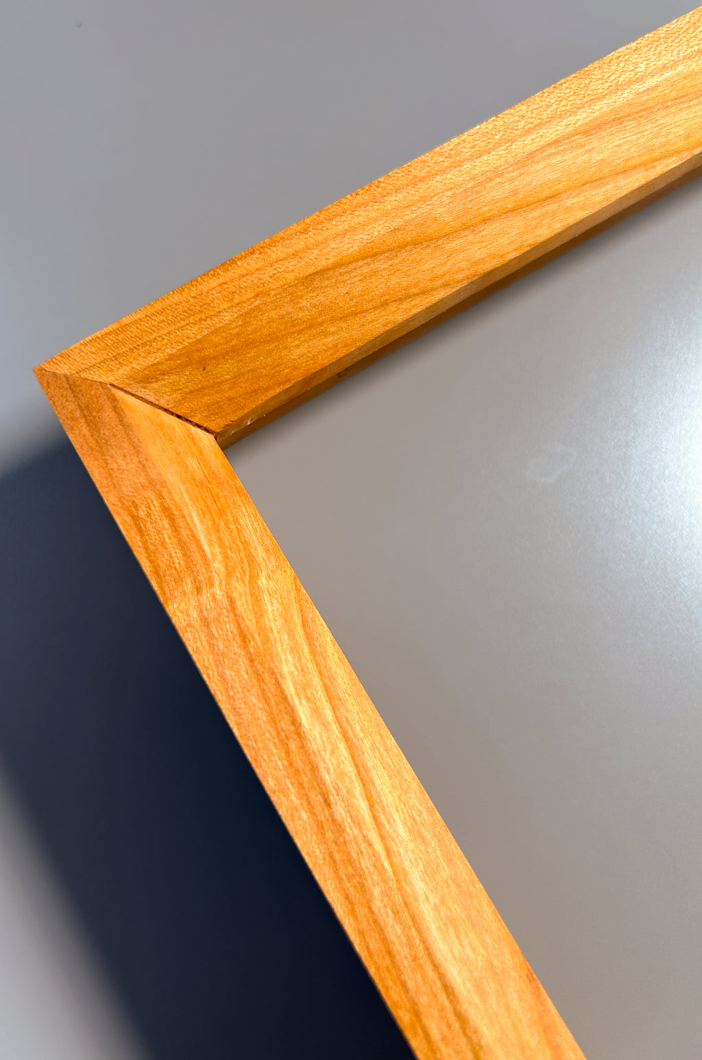 Handcrafted European picture frame with natural exotic maple wood grain 8x10 inches