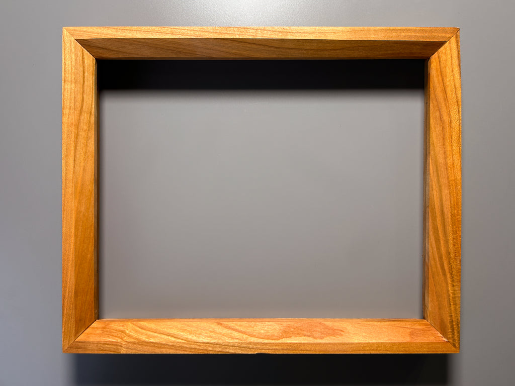 Handcrafted European picture frame with natural exotic maple wood grain 8x10 inches