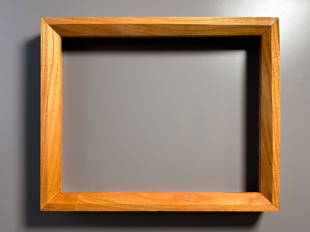 Handcrafted European picture frame with natural exotic maple wood grain 8x10 inches