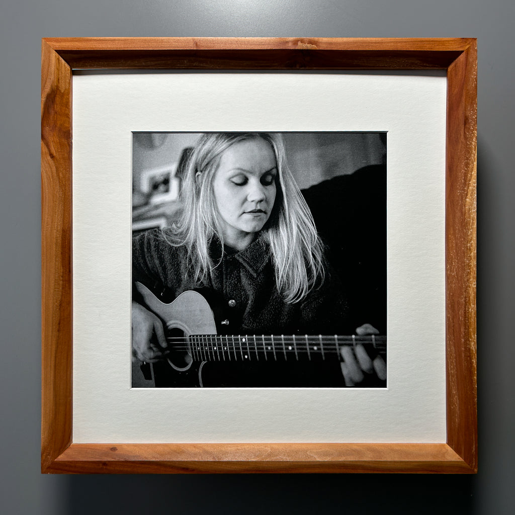 Handmade picture frame showcasing exotic Pear wood craftsmanship in Europe 12x12 inches