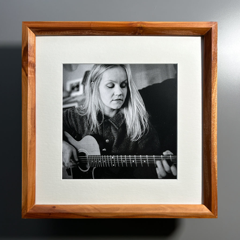 Handmade picture frame showcasing exotic Pear wood craftsmanship in Europe 12x12 inches