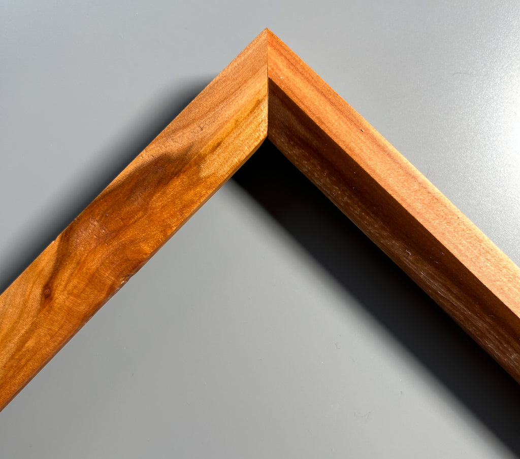 Handmade picture frame showcasing exotic Pear wood craftsmanship in Europe 12x12 inches