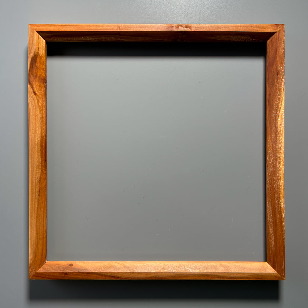 Handmade picture frame showcasing exotic Pear wood craftsmanship in Europe 12x12 inches