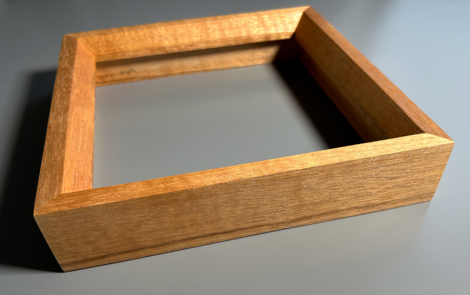 Heirloom quality exotic birdseye maple wood picture frame made in Europe 8x8 inches