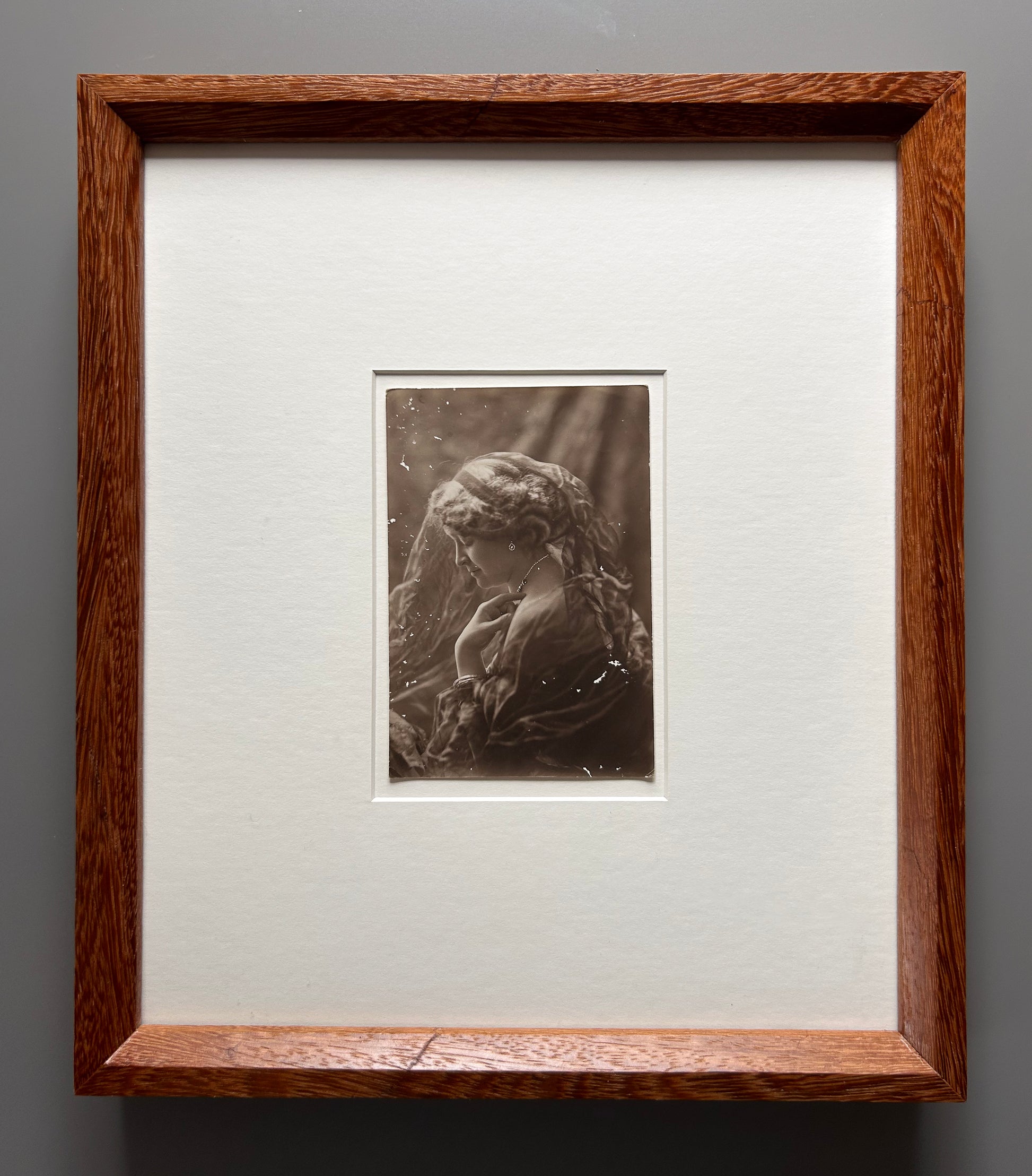 Julia Margaret - 1910's original black and white photograph in Handmade Merbau wood frame
