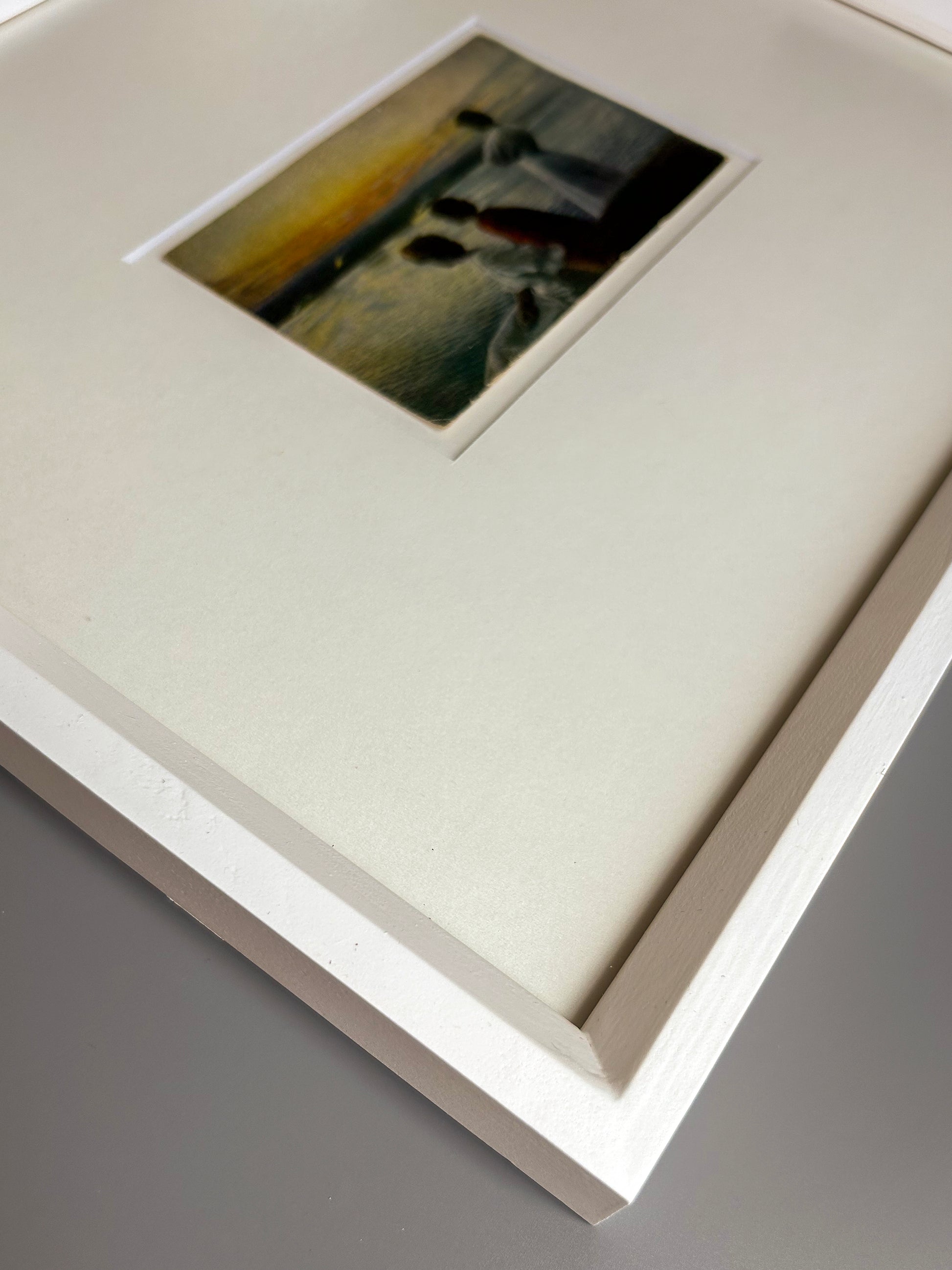 Midsummer's Eve - Unique custom framed vintage photographic postcard of Harald Slott-Møller's painting at Munkebjerg, Denmark