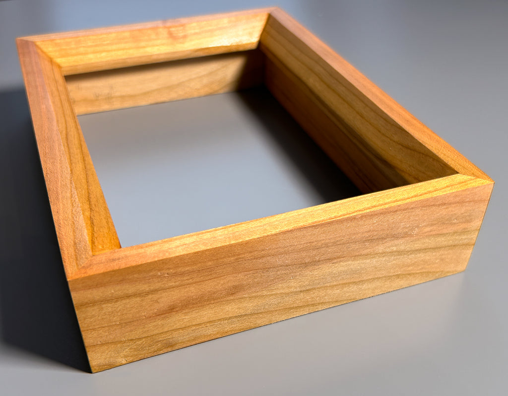 One of a kind picture frame carved from exotic maple wood in Europe 5x7 inches