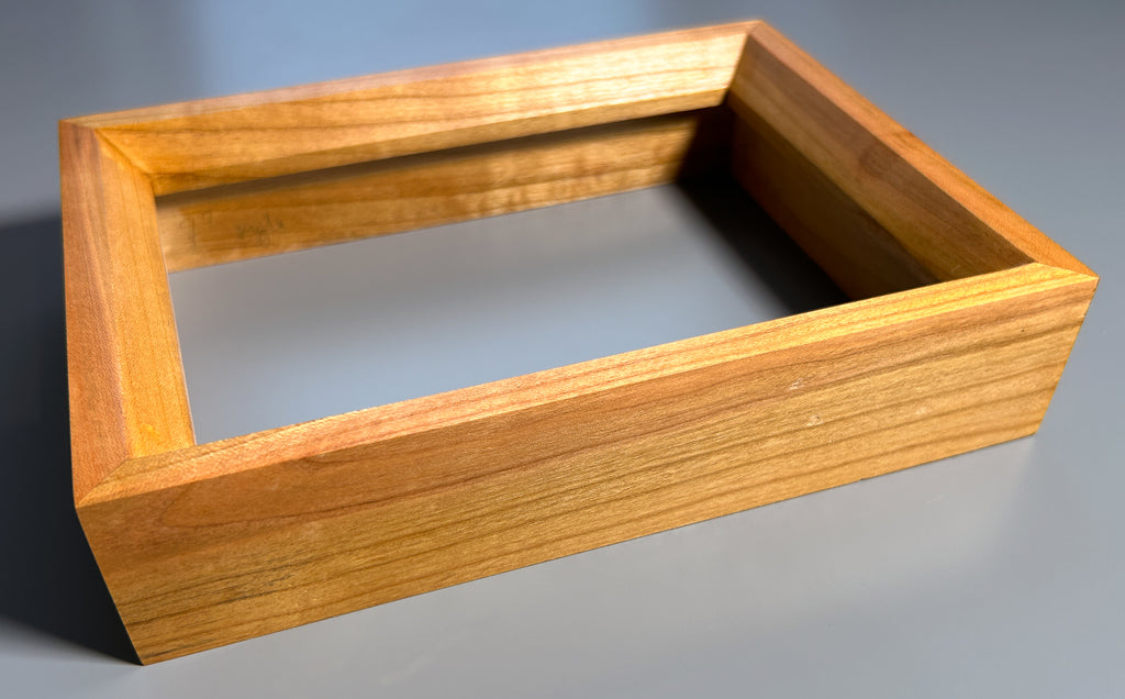 One of a kind picture frame carved from exotic maple wood in Europe 5x7 inches