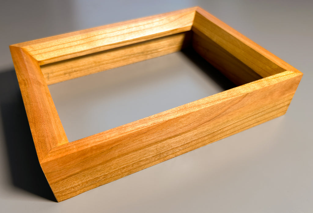 One of a kind picture frame carved from exotic maple wood in Europe 5x7 inches