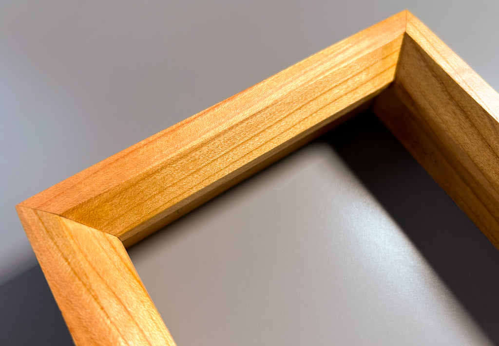 One of a kind picture frame carved from exotic maple wood in Europe 5x7 inches