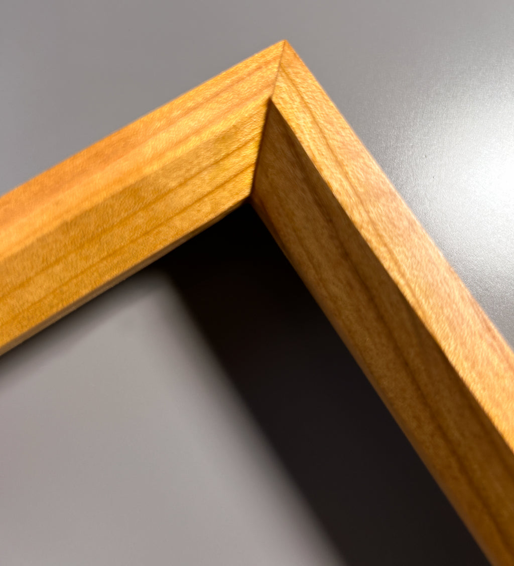 One of a kind picture frame carved from exotic maple wood in Europe 5x7 inches