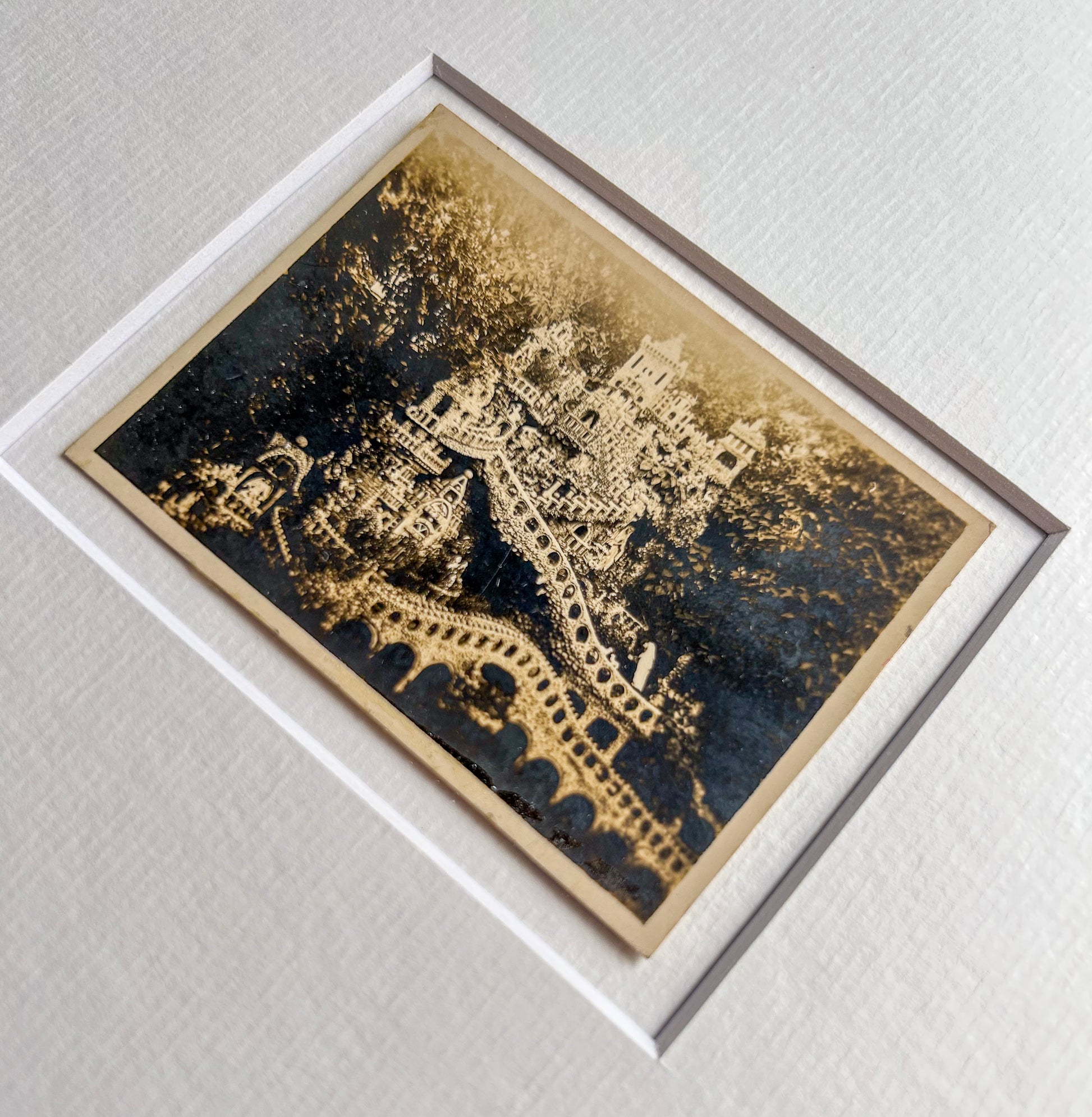 Shrine of Sri Lanka - Unique custom framed vintage photograph of a unique architecture of a shrine or temple in Sri Lanka