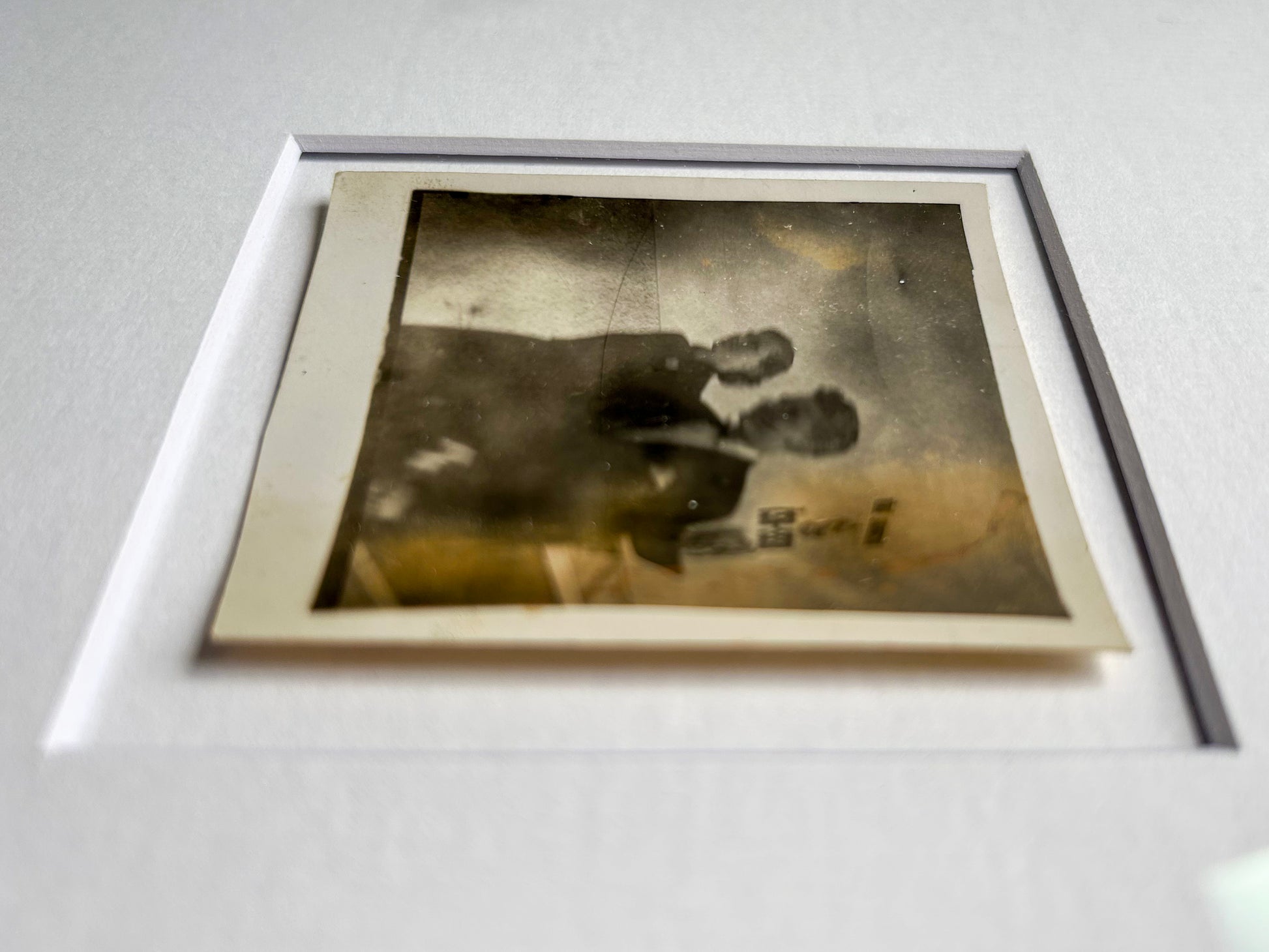 Soul on fire - Unique upcycled vintage photograph - Vintage 1950s Blur - Original Silver Gelatin Photo in Handmade Frame