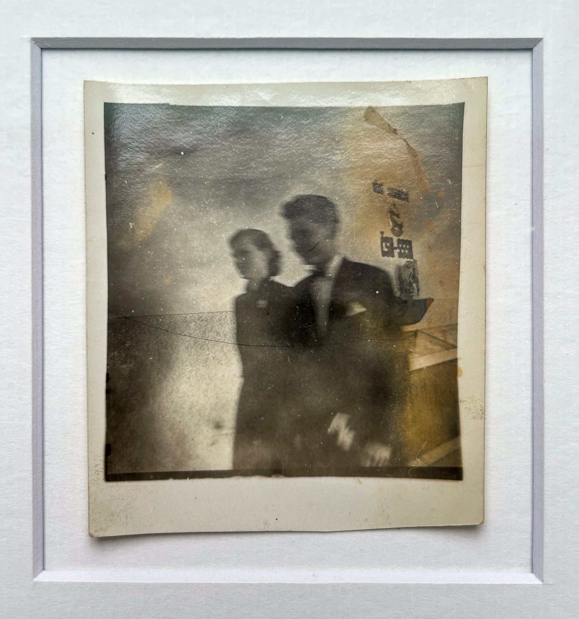 Soul on fire - Unique upcycled vintage photograph - Vintage 1950s Blur - Original Silver Gelatin Photo in Handmade Frame