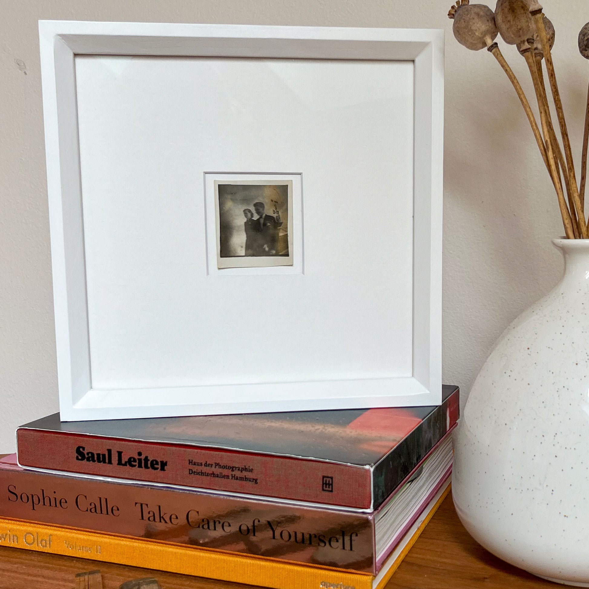 Soul on fire - Unique upcycled vintage photograph - Vintage 1950s Blur - Original Silver Gelatin Photo in Handmade Frame
