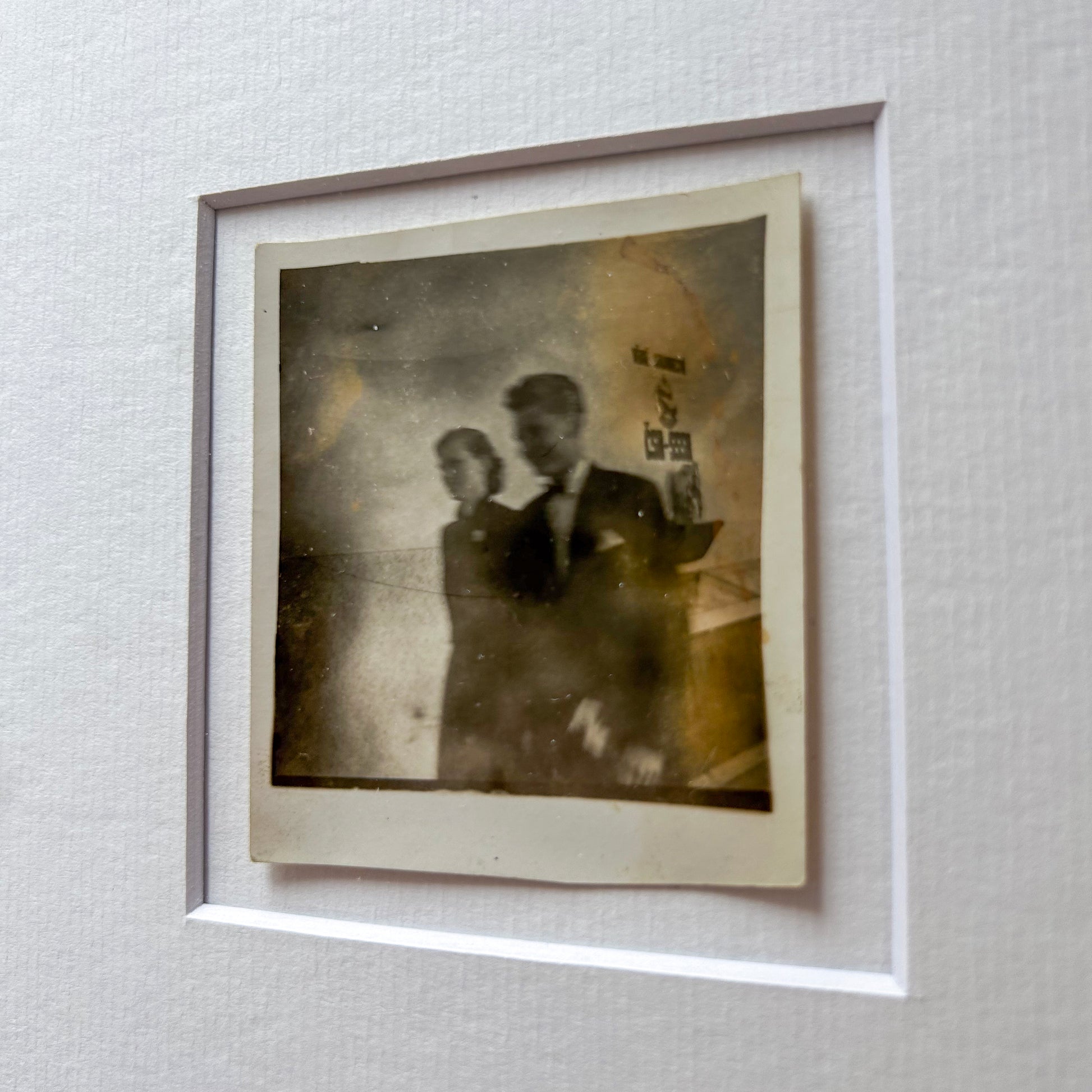 Soul on fire - Unique upcycled vintage photograph - Vintage 1950s Blur - Original Silver Gelatin Photo in Handmade Frame
