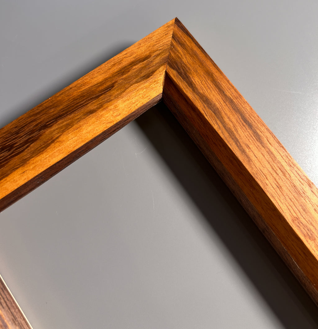 Sustainable exotic wood picture frame handmade in Europe 4x6 inches