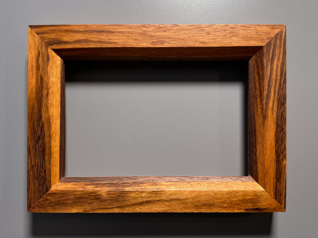 Sustainable exotic wood picture frame handmade in Europe 4x6 inches